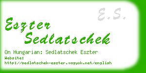 eszter sedlatschek business card